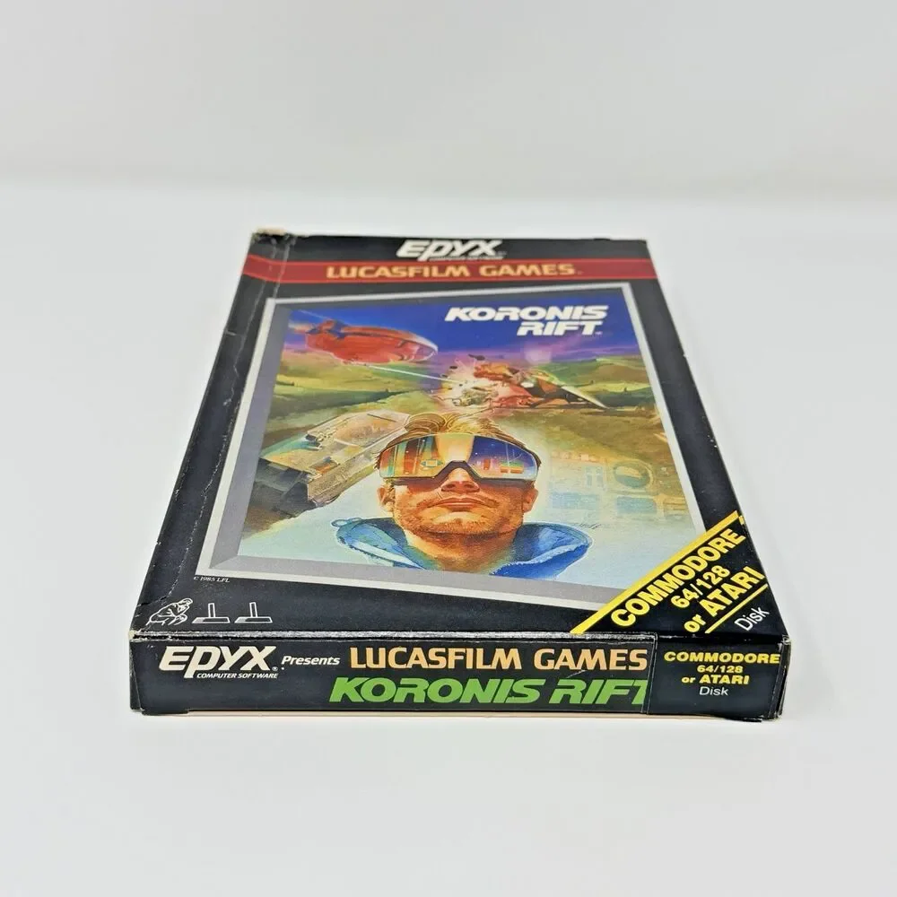 Koronis Rift Atari 400/800 Commodore 64/128 Lucasfilm Epyx Big Box CIB Tested